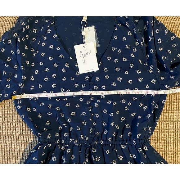 Joie Floral Silk Blue and White Asymmetrical Dress - Picture 6 of 12